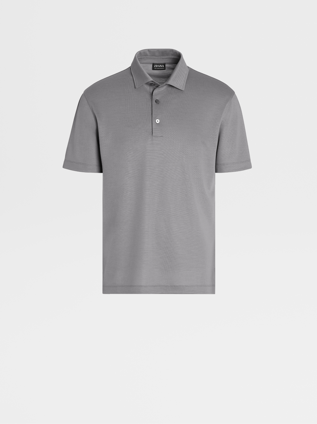 Grey High Performance™ Wool Polo Shirt